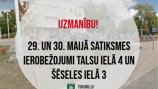 Informācija par satiksmes ierobežojumiem