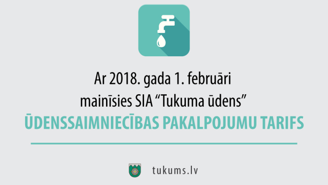 Jauns ūdenssaimniecības pakalpojumu tarifs