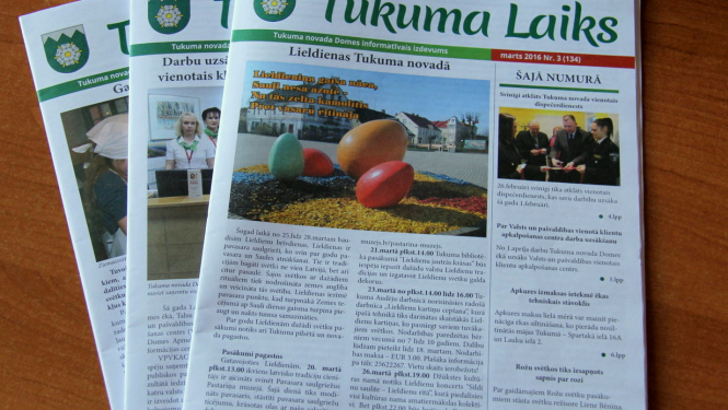 Iespēja saņemt izdevumu “Tukuma Laiks” elektroniski