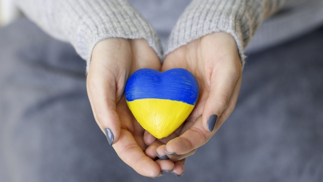 Sirds Ukrainas krāsā