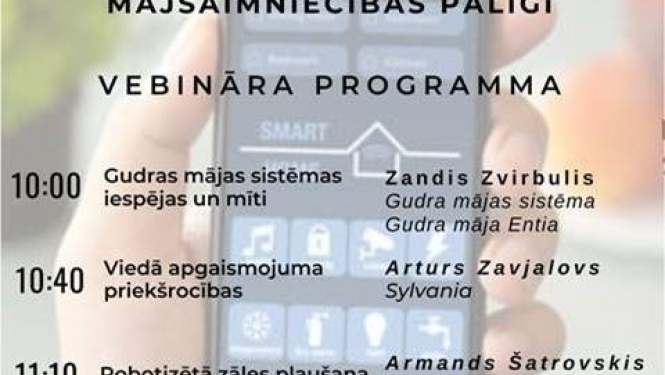 Aicinām uz vebināru "Robotizēti viedie mājsaimniecības palīgi"