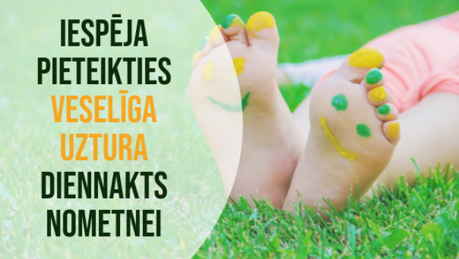 Iespēja pieteikties veselīga uztura diennakts nometnei