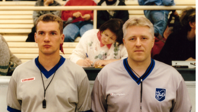 Ainars Poga kopā ar kolēģi Aināru Stecki