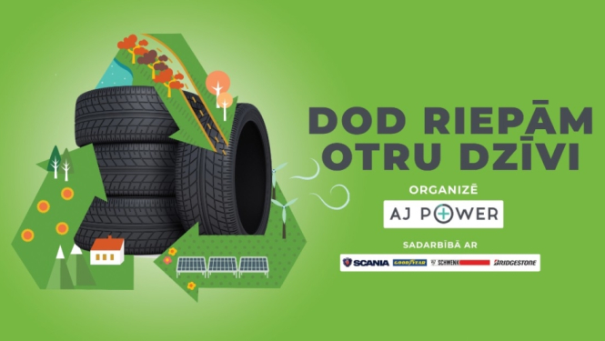 Tiek organizēta akcija “Dod riepām otru dzīvi”