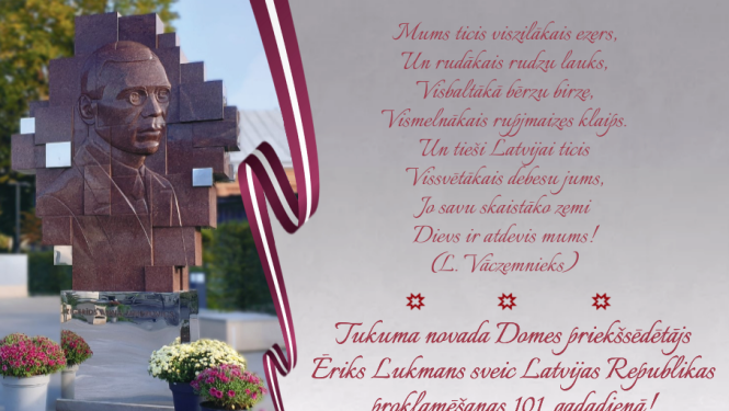 Sveicam Latvijas Republikas proklamēšanas 101. gadadienā