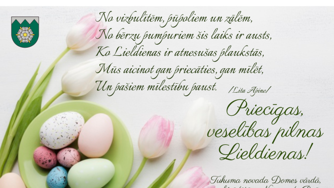 Priecīgas, saulainas un veselīgas Lieldienas