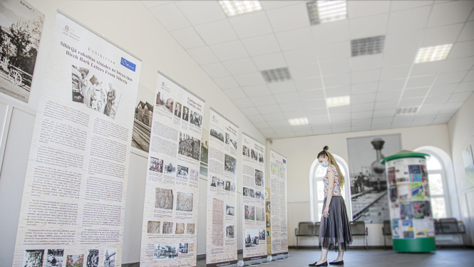 Izstāde 1941. gada deportāciju piemiņai stacijā Tukums I