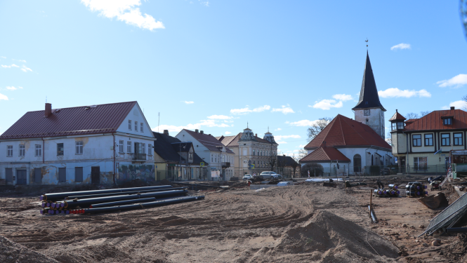 Brīvības laukums pārbūves procesā