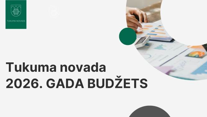Uzraksts "Tukuma novada 2026. gada budžets"
