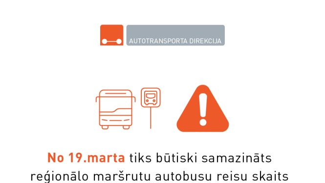 Informācija par reģionālo maršruta autobusu reisu skaitu samazināšanu