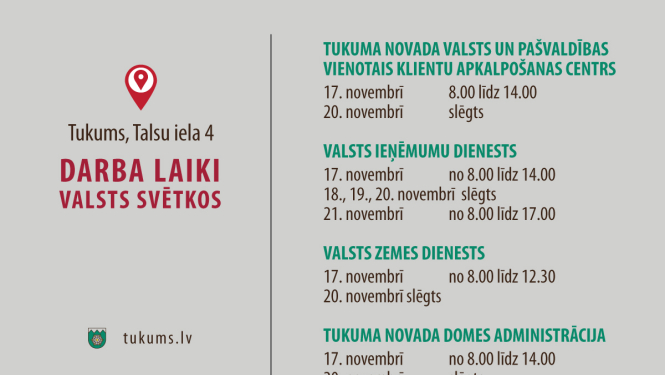 Darba laiks Valsts svētku dienās