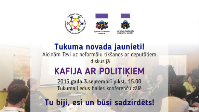 Aicinām pieteikties jau otrajām diskusijām „Kafija ar politiķiem”