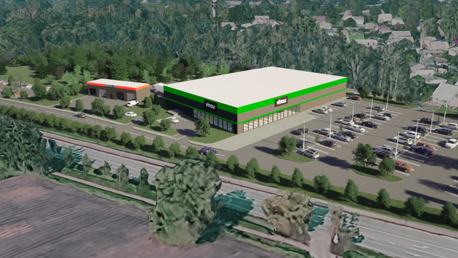 Objekta vizualizācija no putna lidojuma