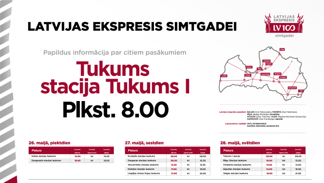 LATVIJAS EKSPRESIS SIMTGADEI jau ceļa jūtīs!