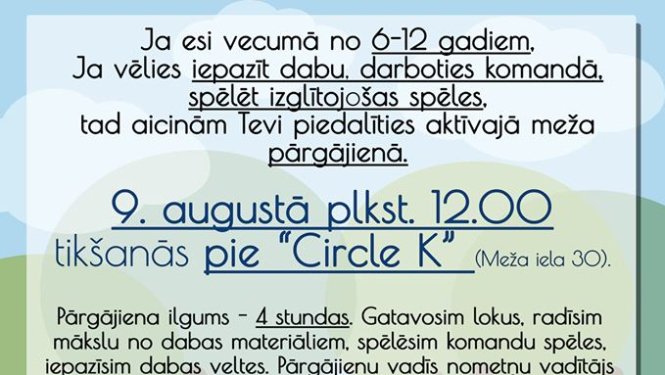 Pārgājiens 6-12 gadus veciem bērniem