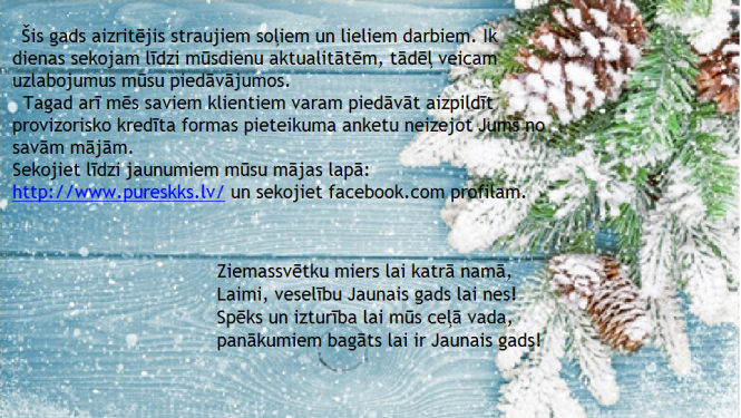 Pūres KKS kolektīvs sveic svētkos