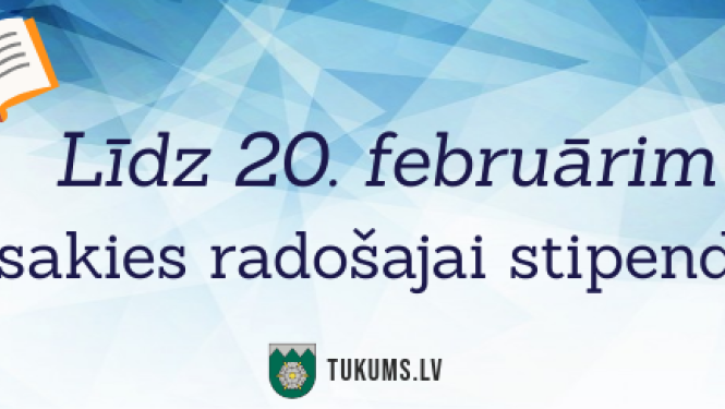 Līdz 20. februārim iespējams pieteikties radošās stipendijas saņemšanai