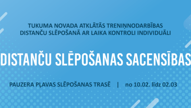 Tukuma novada atklātās treniņnodarbības distanču slēpošanā ar laika kontroli individuāli
