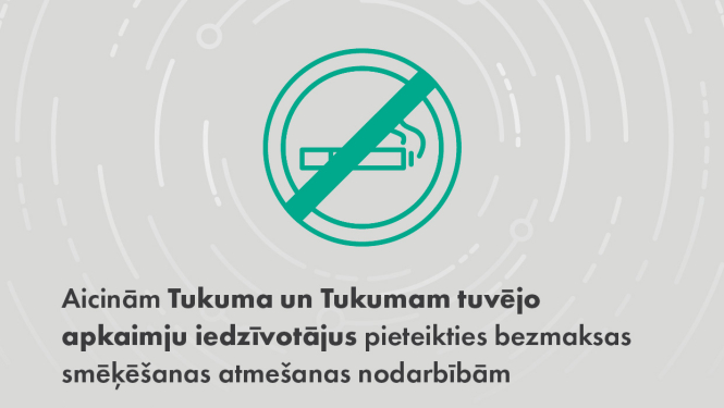 Iespēja apmeklēt bezmaksas smēķēšanas atmešanas nodarbības