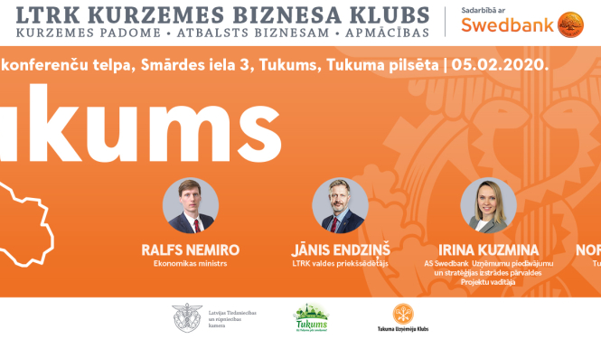 Aicinām uzņēmējus uz diskusiju ar ekonomikas ministru R.Nemiro Kurzemes Biznesa kluba ietvaros