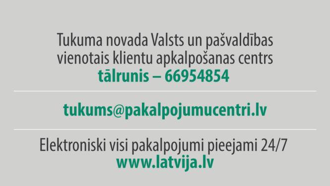 Tukuma VPVKAC jauns tālruņa numurs