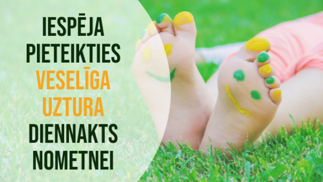 Iespēja pieteikties veselīga uztura diennakts nometnei