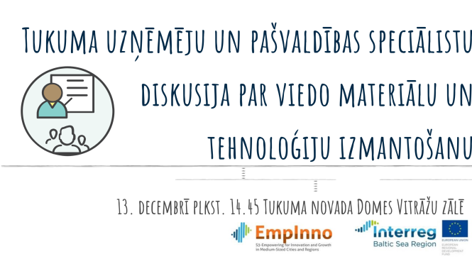 Tukumā uzņēmēji un pašvaldības speciālisti diskutēs par viedo materiālu un tehnoloģiju izmantošanu
