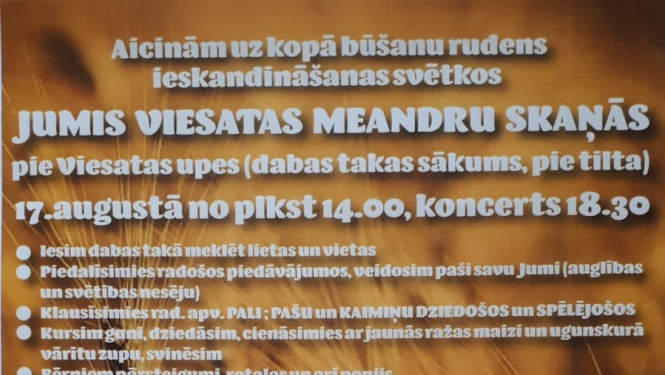 Rudens ieskandināšanas pasākums pie Viesatas upes