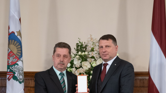 Irlavas un Lestenes pagastu pārvaldes vadītājam pasniegts augstākais valsts apbalvojums