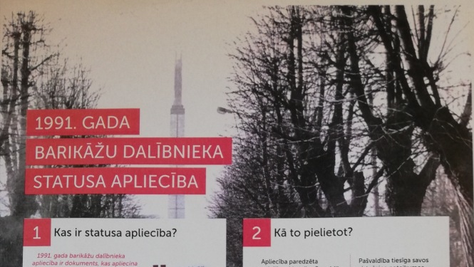 Tukumā varēs saņemt barikāžu dalībnieku Statusa apliecības