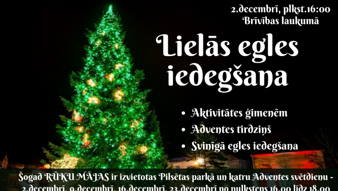 Lielās egles iedegšana!