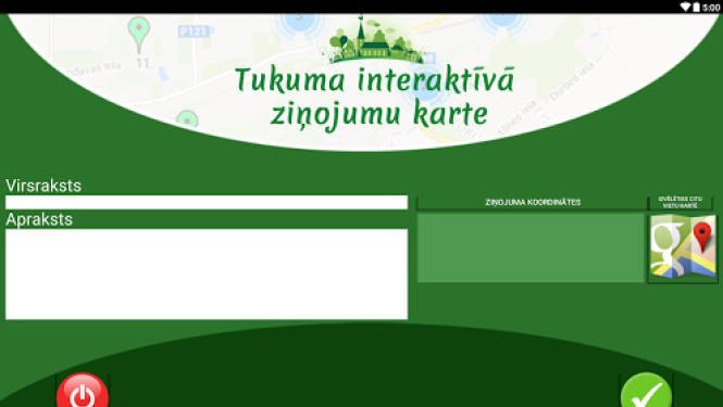 Aicinām izmantot mobilo aplikāciju „Tukuma Domes ziņojumu karte”