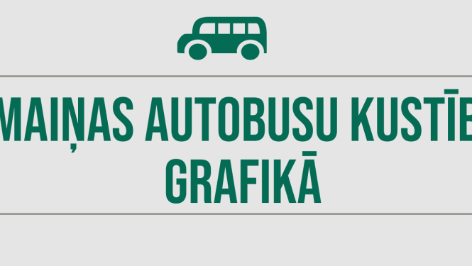 Izmaiņas autobusu kustības grafikā