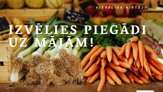 Izveidots uzņēmumu saraksts, kas piedāvā pārtikas produktu piegādi Tukuma novadā