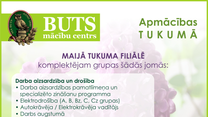 Apmācības BUTS mācību centrā