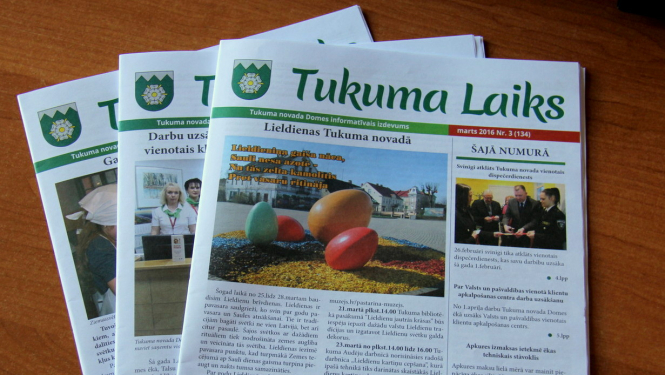 Iespēja saņemt izdevumu “Tukuma Laiks” elektroniski