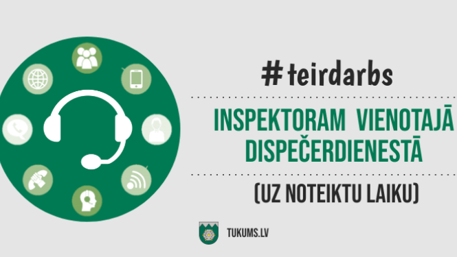 Vienotā dispečerdienesta inspektora amata vakance