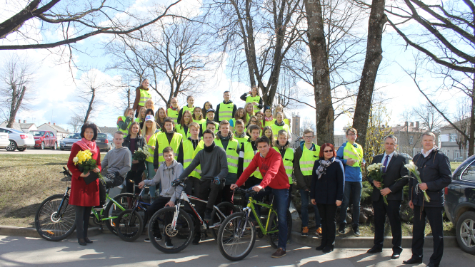 Velosipēdu novietnes svinīgā atklāšana