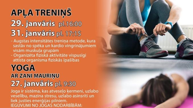 Vingrošanas nodarbības 2020.gada janvārī