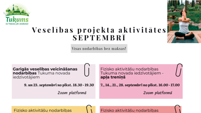 Veselības veicināšanas projekts septembrī