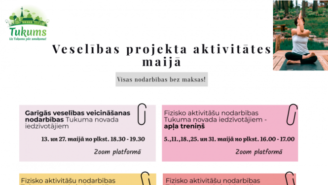 Veselības projekta aktivitātes maijā