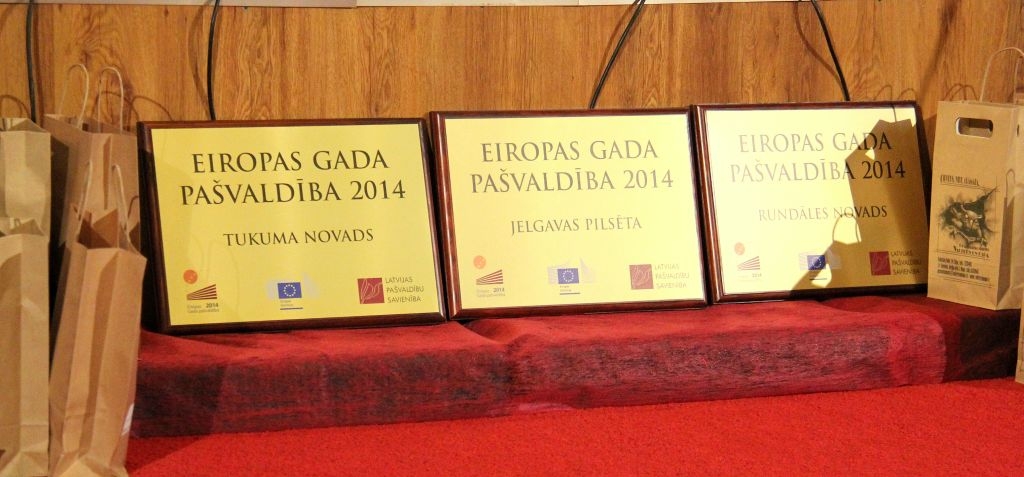 Svinīgā ceremonijā sveic konkursa "Eiropas Gada pašvald