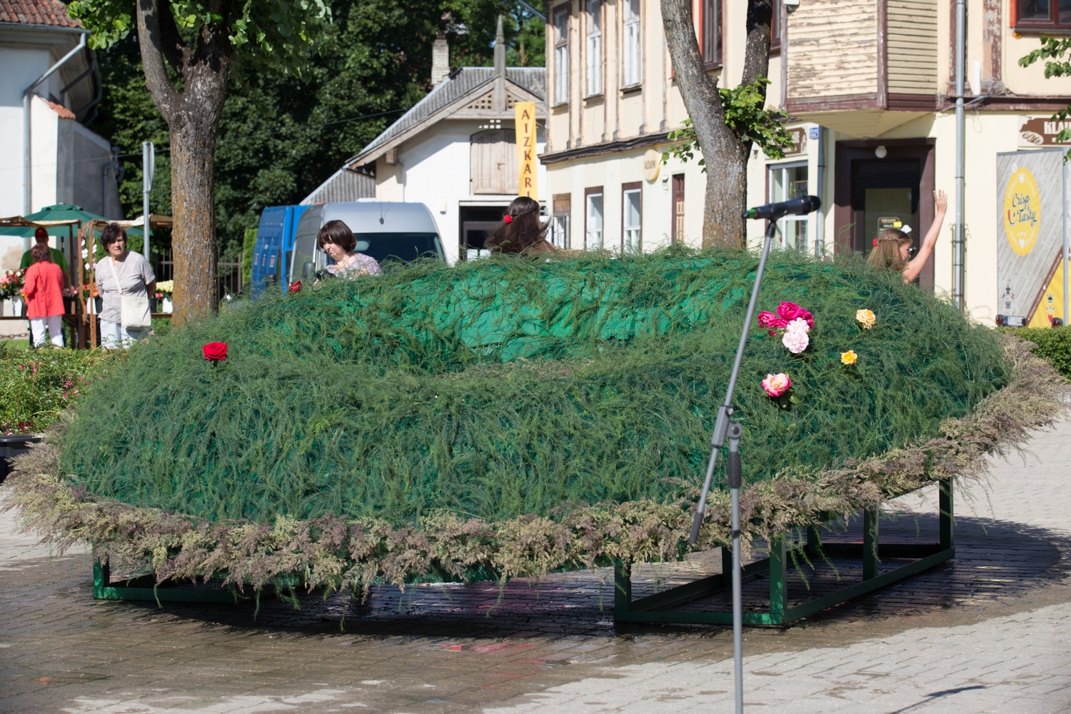 Pirmās rozes ievīšana Rožu vainagā