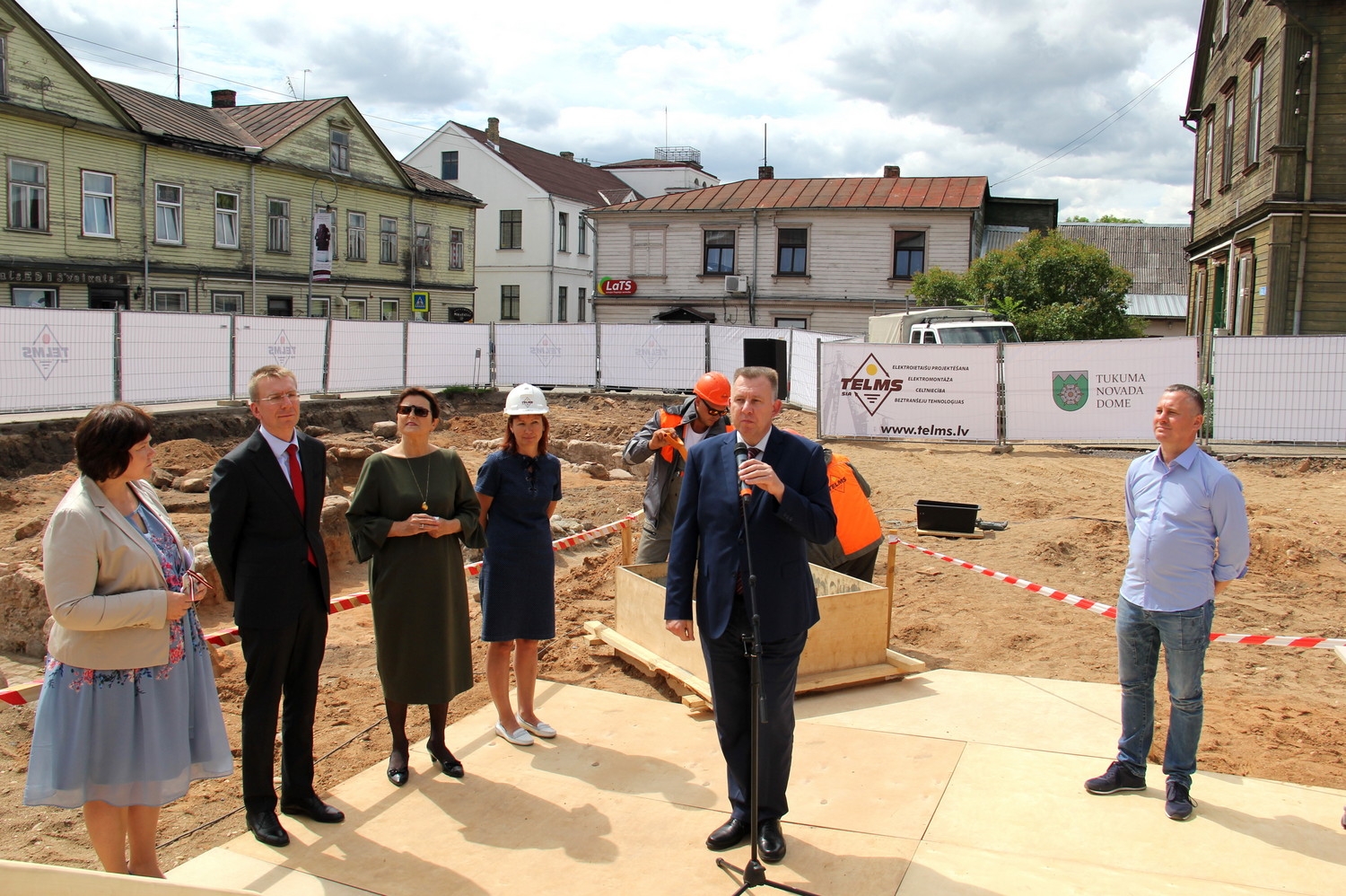 Z.A.Meierovica pieminekļa pamatakmens guldīšanas ceremonija