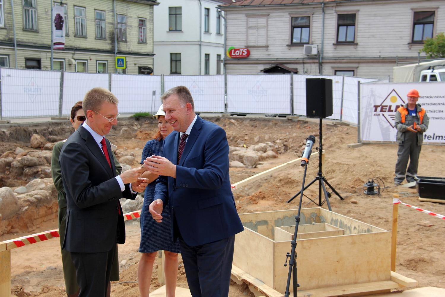 Z.A.Meierovica pieminekļa pamatakmens guldīšanas ceremonija