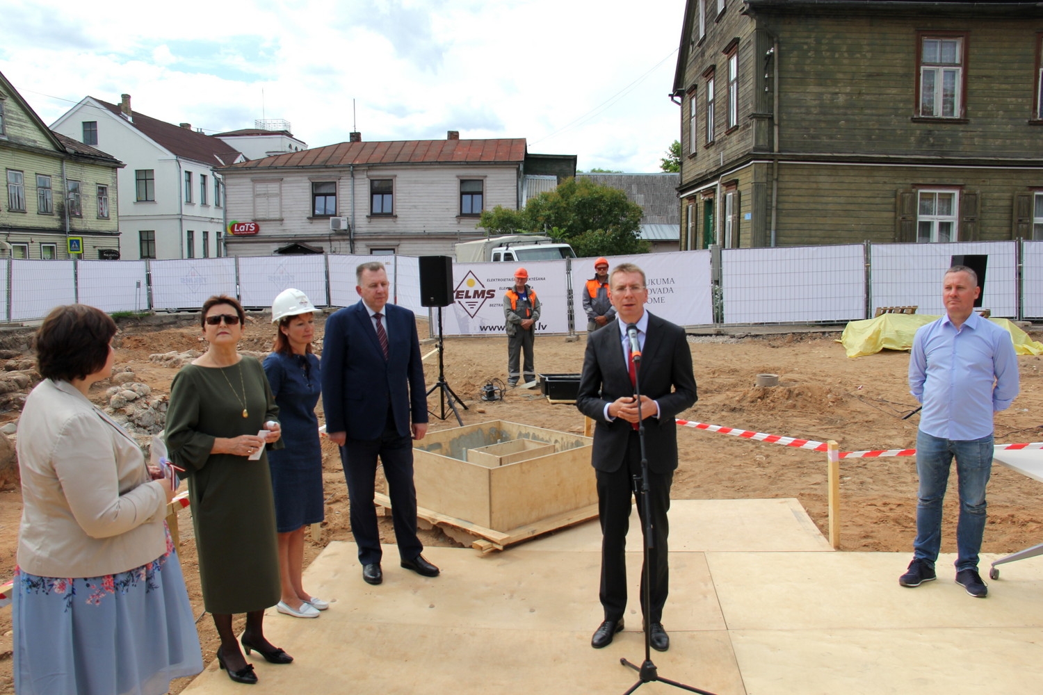 Z.A.Meierovica pieminekļa pamatakmens guldīšanas ceremonija