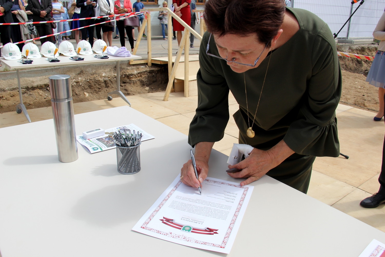 Z.A.Meierovica pieminekļa pamatakmens guldīšanas ceremonija