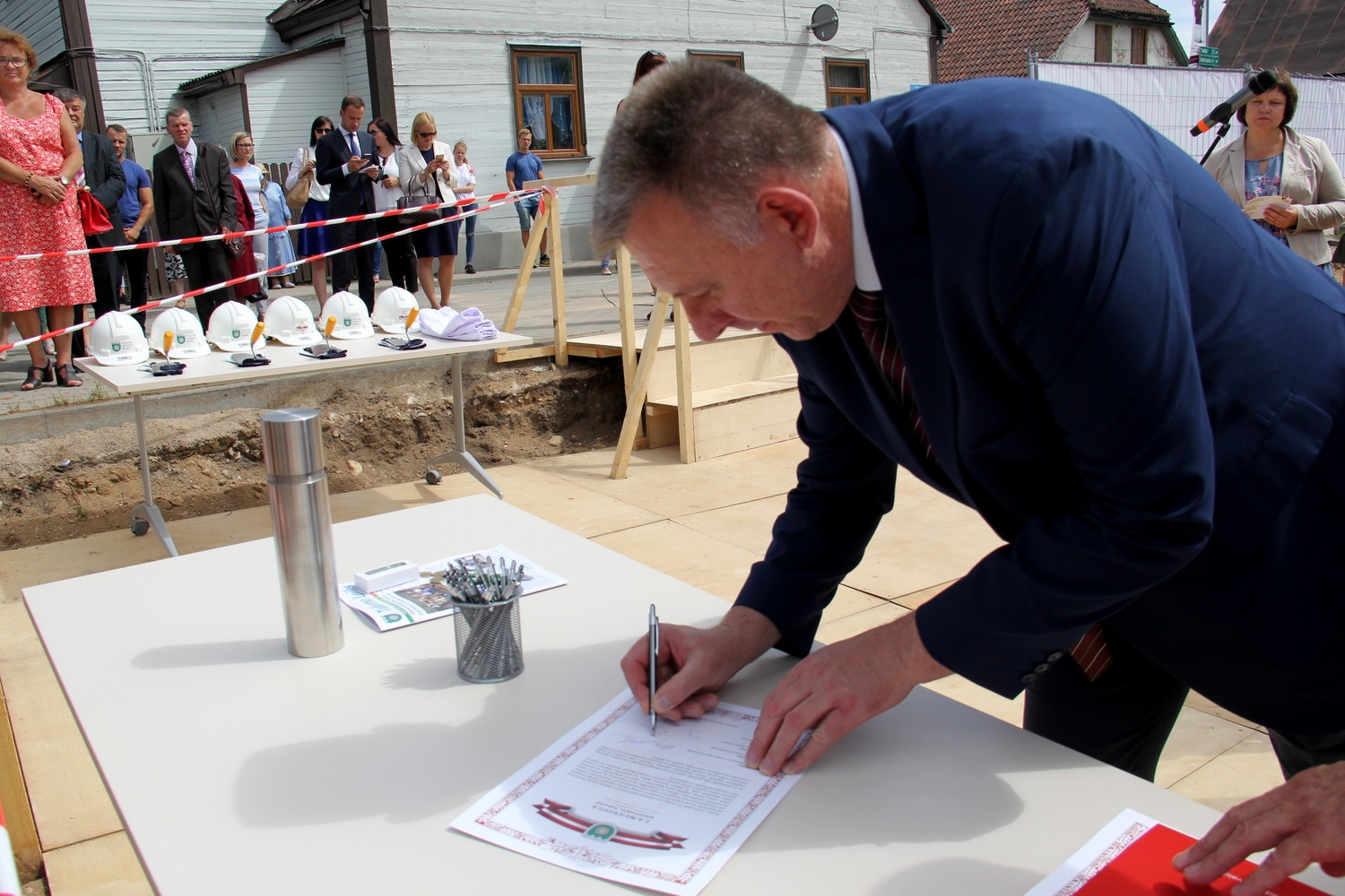 Z.A.Meierovica pieminekļa pamatakmens guldīšanas ceremonija