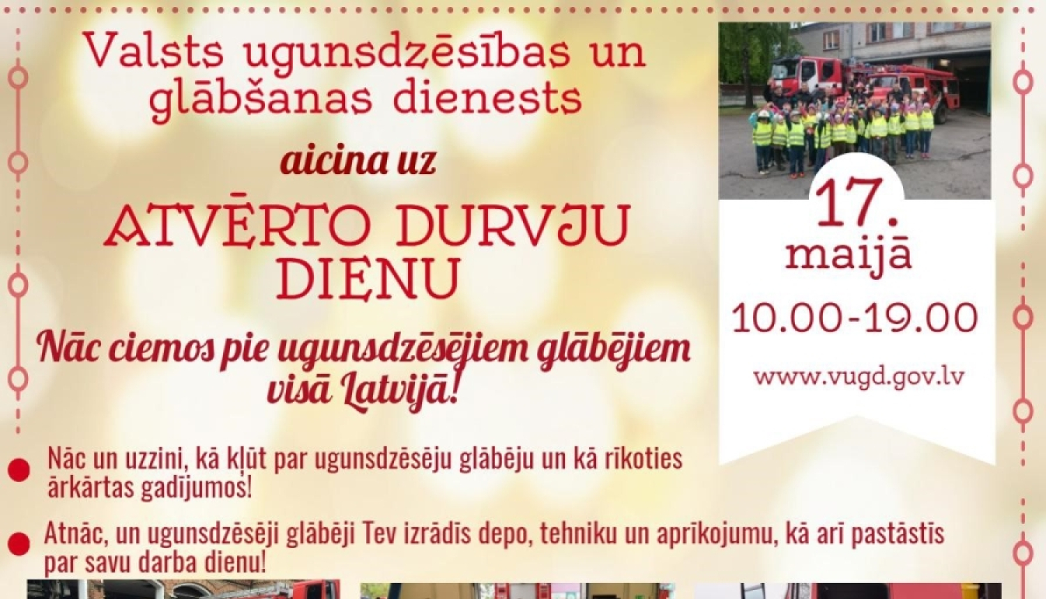 Atvēro durvju dienu visās VUGD daļās un posteņos