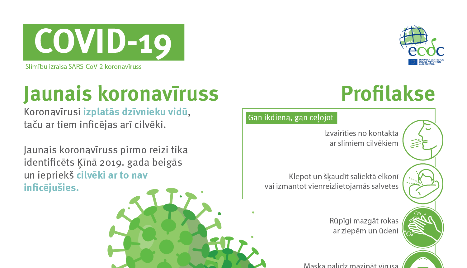 Informācija iedzīvotājiem par COVID-19 infekcijas uzliesmojumu